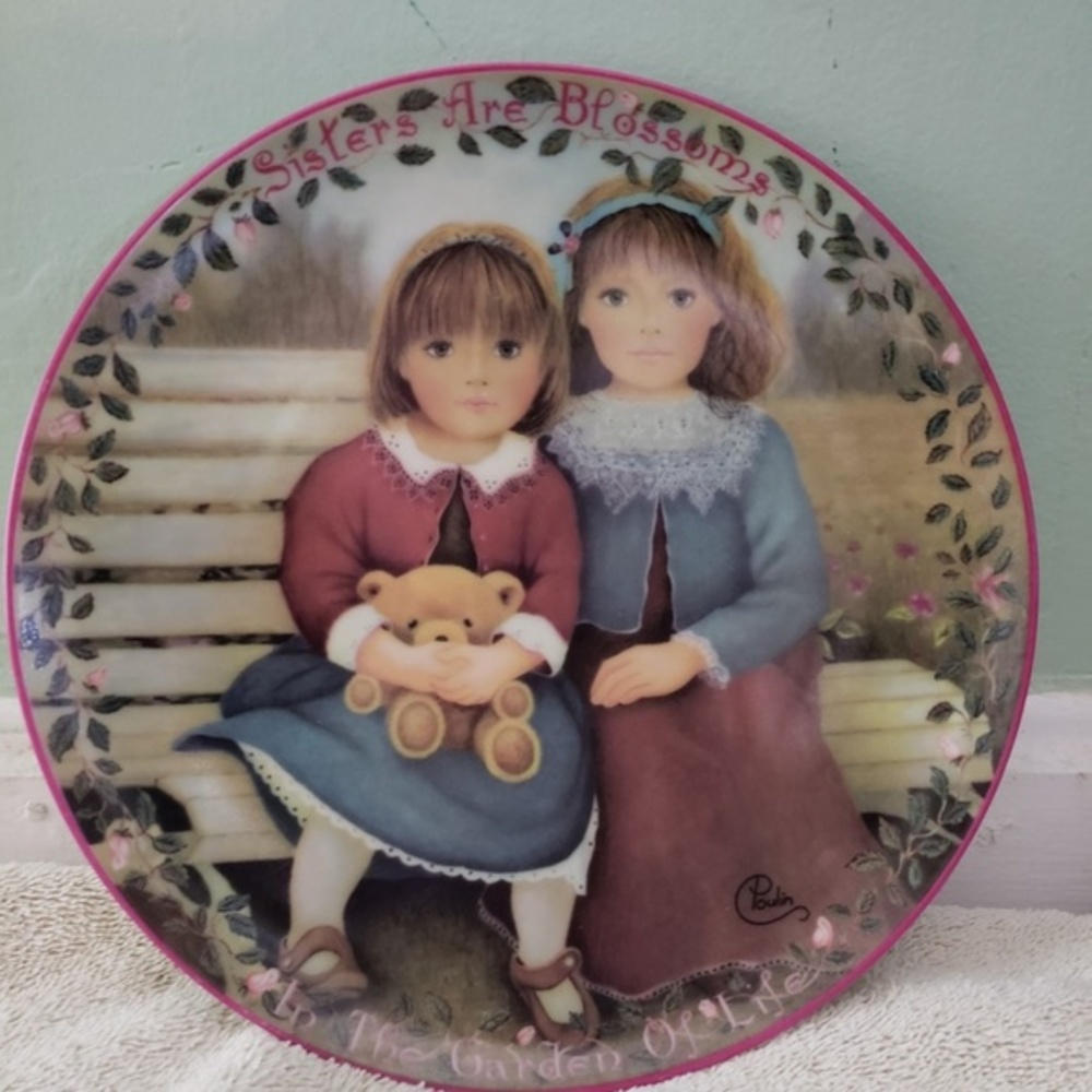 Chantal Poulin Sisters are Blossoms Plate